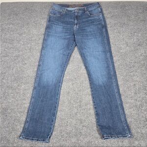 Wrangler Mens 36x36 Blue Straight Leg Stretch Denim